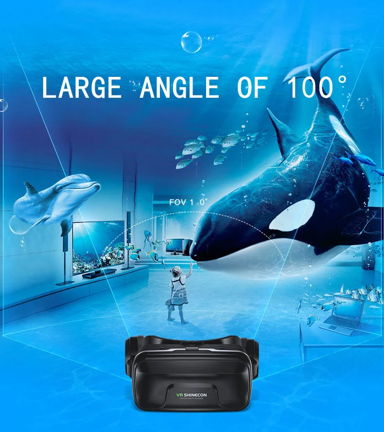 Original Vr Virtual Reality 3D Glasses Box Stereo Vr Google Cardboard Headset Helmet for Ios Android Smartphone