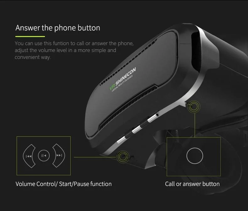 Vr Shinecon Virtual Reality 3D Vr Glasses Headset for Mobile Phone